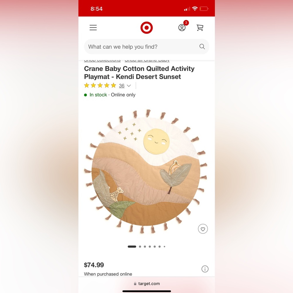 Crane baby activity mat